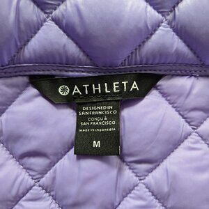 brand new Athleta whisper featherless jacket medium lilac